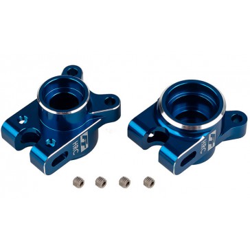 FT RC10B7 REAR HUB SET HRC BLUE ALUMINIUM