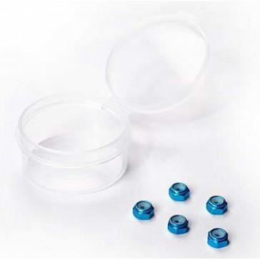 Ecrous de roue Nylstop Alu Bleus M2 Koswork (5) Mini-Z Series
