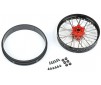 1/4 Pro-Spec Aluminum V2 Bead Front Wheel Black/Red (1): Promoto-MX