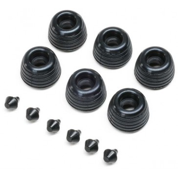 Rubber Lean Bar Wheels & Stops (6): Promoto-SM
