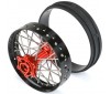 1/4 Pro-Spec Aluminum V2 Bead Rear Wheel Black/Red (1): Promoto-MX
