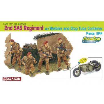 1/35 2ND SAS REGIMENT W/WELBIKE en DROP TUBE CONTAINER 1944