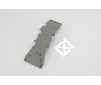 Skidplate, front plastic (grey)/ stainless steel plate