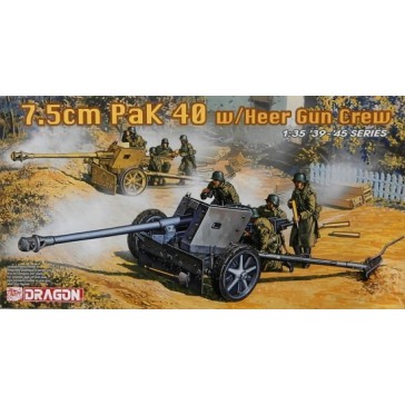 1/35 7.5CM PAK 40 W/HEER GUN CREW WWII