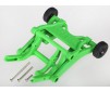 Wheelie bar, assembled (green) (fits Stampede, Rustler, Band