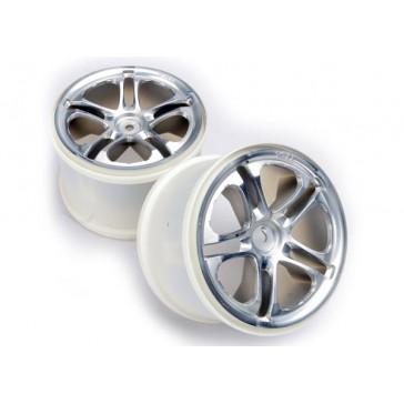 Wheels, SS (split spoke) 3.8 (satin) (2) (fits Revo/Maxx ser