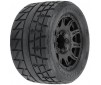 1/8 Menace HP BELTED F/R 3.8 MT Tires Mounted 17mm Black Raid (2)