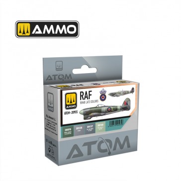 ATOM ACR. PAINT SET RAF WWII LATE 4 JARS