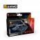 ATOM ACR. PAINT GRAVITY SET 4 METALLIC 6 JARS