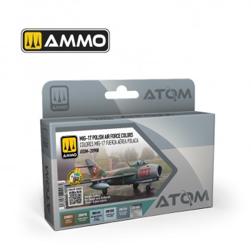 ATOM ACR. PAINT SET MIG-17 PAF COLORS 6 JARS