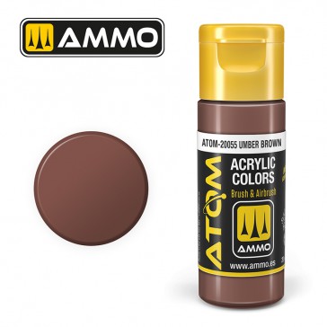 ATOM ACRYLIC COLOR UMBER BROWN 20 ML
