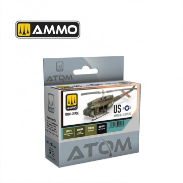 ATOM ACR. PAINT SET US ARMY HELICOPTERS 4 JARS