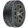 1/8 Vector S3 Front/Rear 35/85 2.4 Belted Mounted Tires 14mm Gray: Ve