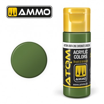 ATOM ACRYLIC COLOR ZINC CHROMATE GREEN 20 ML