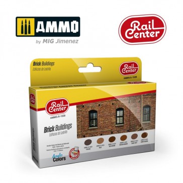 RAIL CENTER - BRICK BUILDINGS 15ML 6 JARS