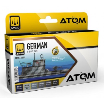 ATOM GERMAN U-BOOT WWII SET 6 JARS