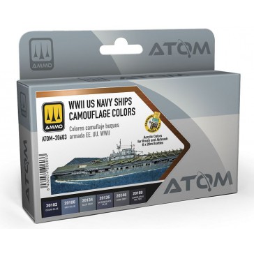 ATOM ACR.  WWII US NAVY SHIPS CAMOUFLAGE COLORS SE