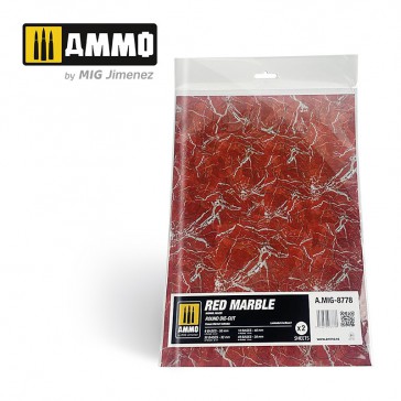 MARBLE RED, ROUND DIE-CUT WARGAMES 2 PCS.