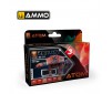 ATOM ACR. PAINT GRAVITY SET 03 RED 6 JARS