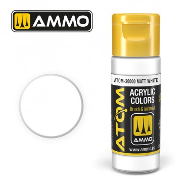 ATOM ACRYLIC COLOR MATT WHITE 20 ML