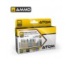 ATOM ACR. PAINT SET MOD. AMUNITION COLORS 6 JARS
