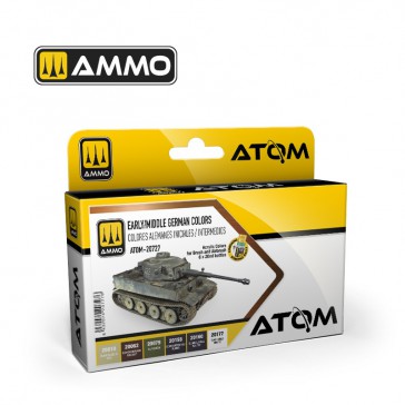 ATOM ACR. PAINT SET EARLY/MID GERMAN COLORS 6 JARS