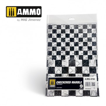MARBLE CHECKERED, SMOOTH SHEET OF MARBLE 2 PCS.