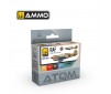ATOM ACR. PAINT SET RAF WWII DESERT 4 JARS