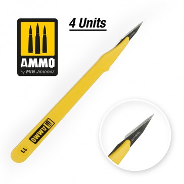 SCALPELS STANDARD BLADE STRAIGHT 4 PCS.