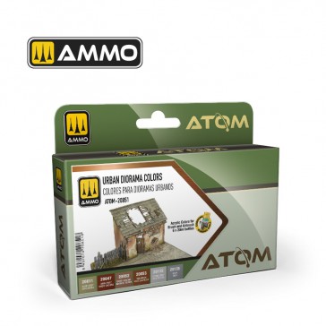 ATOM ACR. PAINT URBAN DIORAMA COL. 6 JARS 20 ML