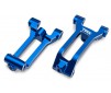 Caster blocks (c-hubs), 6061-T6 aluminum (blue-anodized), left & righ