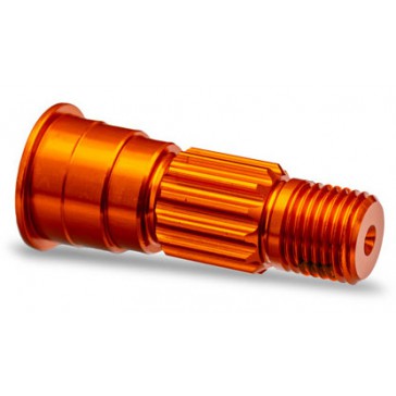 Stub axle, front, 6061-T6 aluminum (orange-anodized)