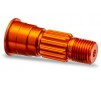 Stub axle, front, 6061-T6 aluminum (orange-anodized)