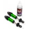 Shocks, GT-Maxx, front, aluminum, green-anodized (fully assembled w/o