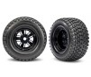 Tires & wheels, assembled, glued (Pro Scale Sand Car Race black wheel