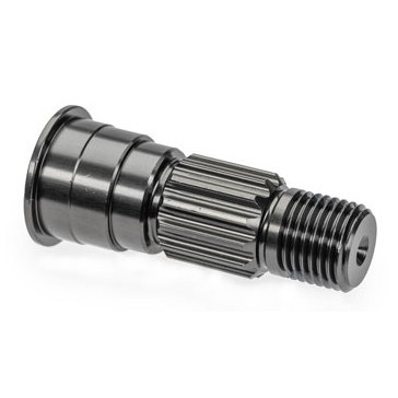 Stub axle, front, 6061-T6 aluminum (gray-anodized)