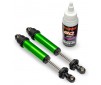 Shocks, GT-Maxx, rear, aluminum, green-anodized (fully assembled w/o