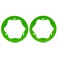 Beadlock rings, front, green (3.5") (2)