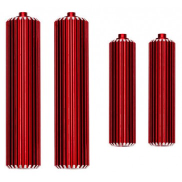 Reservoirs, shocks (6061-T6 aluminum, red-anodized) (front (2), rear