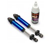 Shocks, GT-Maxx, rear, aluminum, blue-anodized (fully assembled w/o s