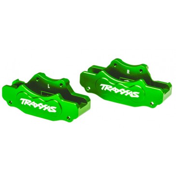 Brake calipers, front (left & right) (green-anodized 6061-T6 aluminum