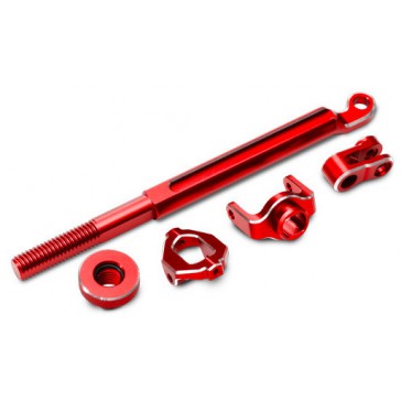 Brake linkage, front (red-anodized 6061-T6 aluminum)/ mounting hardwa