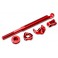Brake linkage, front (red-anodized 6061-T6 aluminum)/ mounting hardwa