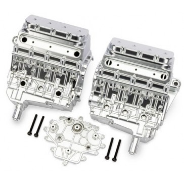 Engine block, satin chrome/ 3x25mm CS (4)