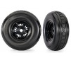 Tires & wheels, assembled, glued (Pro Scale Sand Car black wheels, du