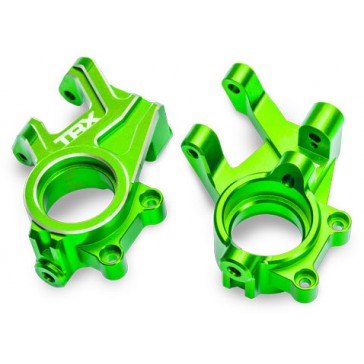 Steering blocks, 6061-T6 aluminum (green-anodized) (left & right)/ 3x