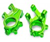 Steering blocks, 6061-T6 aluminum (green-anodized) (left & right)/ 3x