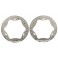 Beadlock rings, rear, chrome (3.9") (2)