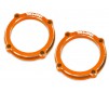 Retainer, LED light pod (orange-anodized 6061-T6 aluminum) (2)