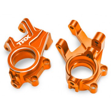 Steering blocks, 6061-T6 aluminum (orange-anodized) (left & right)/ 3